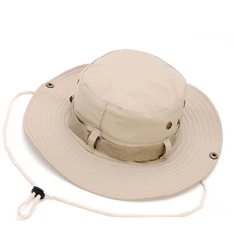 Summer Solid Bucket Hats for Mens Fisherman Hats with Wide Brim Sun Fishing Bucket Hat Breathable Mesh Polyester Sun Hat