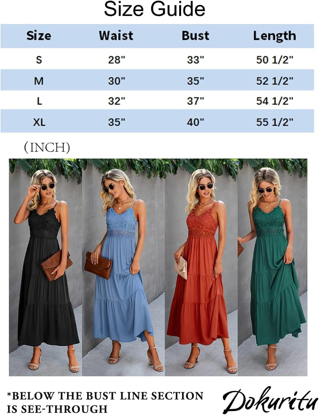 Women'S Beach Crochet Lace Maxi Dress Solid Color Summer Vacation Spaghetti Strap Long Dress 2024