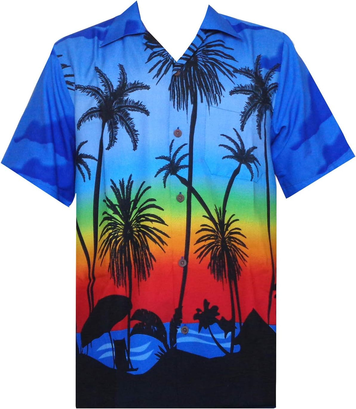 Men'S Hawaiian Shirt Short Sleeve Summer Button down Beach Dress Aloha Shirts